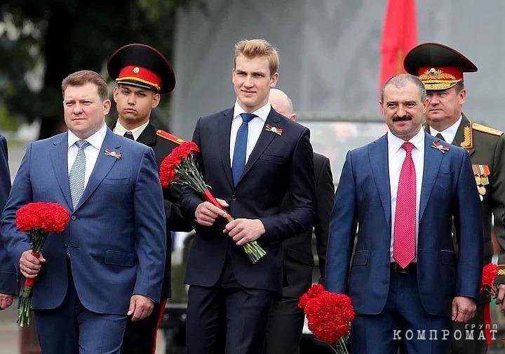Сыновья президента Белоруссии Александра Лукашенко (слева направо) Дмитрий, Николай и Виктор, июль 2020 г.