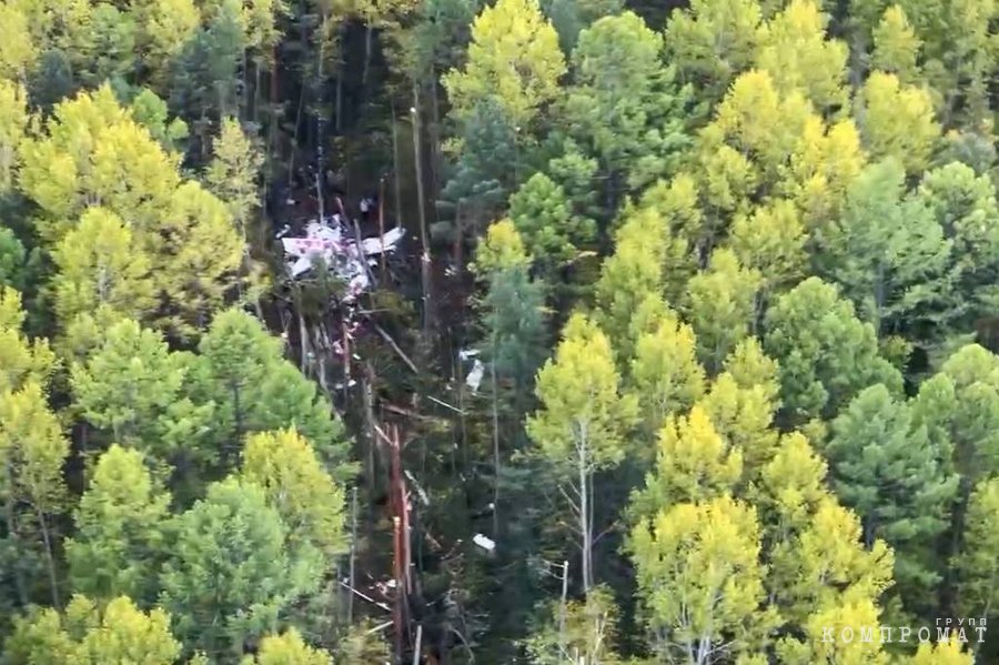 Место падения пассажирского самолёта L-410